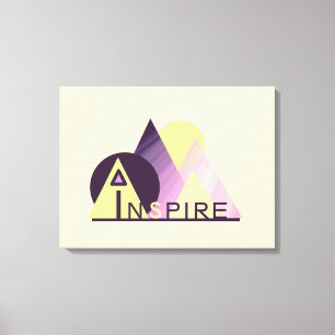 Motivatie "INSPIRE" 24 "x18" omwikkeld canvas Afdruk