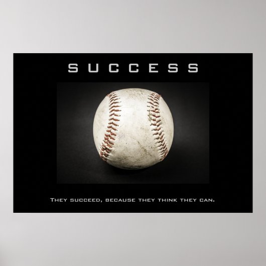 Motivatie Inspire voor Baseball Artwork Poster (Voorkant)