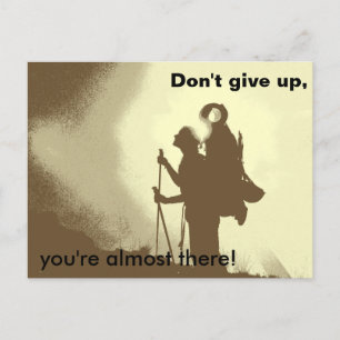 Motivatie Inspirerend aanmoediging wandelen Briefkaart