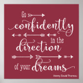 Motivatie Inspirerend gaat vol vertrouwen dromen Poster (Voorkant)