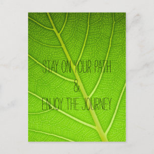 Motivatie Inspirerend Natuur Leaf Quote Briefkaart