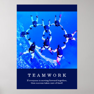 Motivatie Inspirerend prijsopgave voor teamwerk Poster