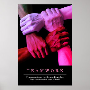 Motivatie Inspirerend prijsopgave voor teamwerk Poster