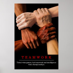 Motivatie Inspirerend prijsopgave voor teamwerk Poster