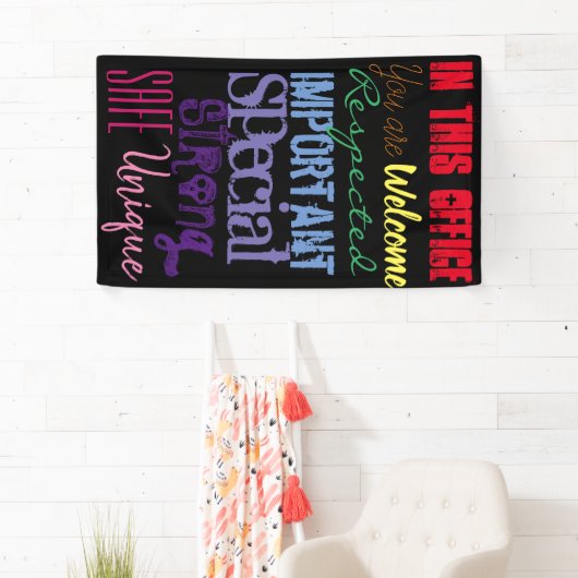 Motivatie Inspirerend regenboogdeurbanner Spandoek (Insitu)