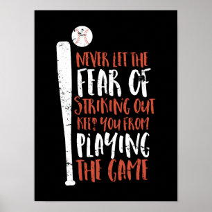 Motivatie Inspirerend Sportwedstrijd Baseball Poster