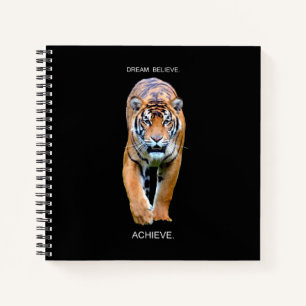 Motivatie Inspirerend succes tijger elegant Notitieboek