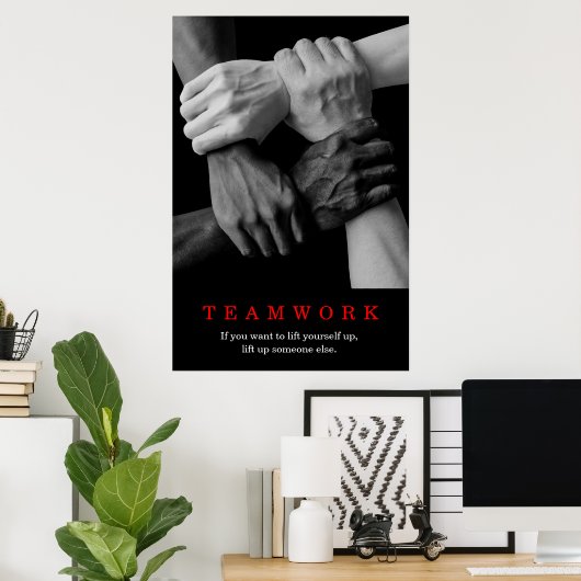 Motivatie Inspirerend  van het team Poster (Thuiskantoor)