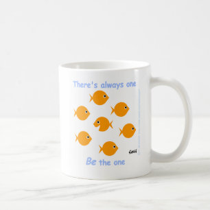 Motivatie inspirerende Motto Cute Cartoon Goldfish Koffiemok