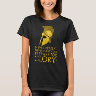 Motivatie inspirerende oude Griekse Spartan Warri T-shirt