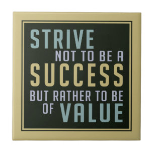Motivatie keramische tegels met succes en waarde tegeltje
