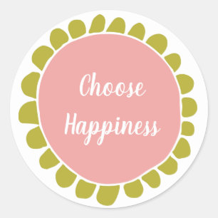 Motivatie kies Leuk Geluk Ronde Sticker