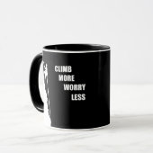 Motivatie klimmen gezegde mok (Voorkant links)