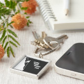 Motivatie klimmen gezegde sleutelhanger (Zijkant)