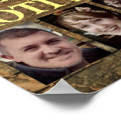 Motivatie koffie familie 4 foto bruin geel poster (Hoek)