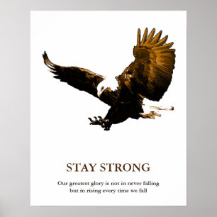 Motivatie kunstwerk in Bald Eagle Poster