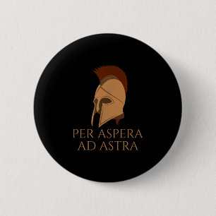 Motivatie Latijns-taalcitaat - Per Aspera AD Ronde Button 5,7 Cm