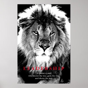 Motivatie leiderschap Citaat Lion Pride Poster