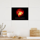 Motivatie leiderschap Courage Wolf Poster Print (Keuken)