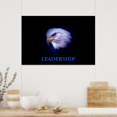 Motivatie leiderschap Eagle Blue Tones Poster (Keuken)