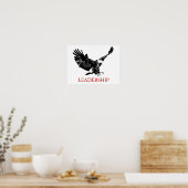 Motivatie leiderschap Eagle Landing Poster (Keuken)