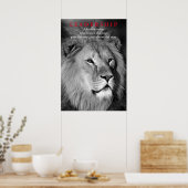 Motivatie leiderschap Lion Pride Poster (Keuken)