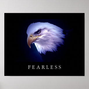Motivatie leiderschap Onverschrokken Eagle Eyes Po Poster