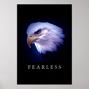 Motivatie leiderschap Onverschrokken Eagle Eyes Po Poster