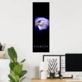 Motivatie leiderschap Onverschrokken Eagle Eyes Po Poster (Thuiskantoor)