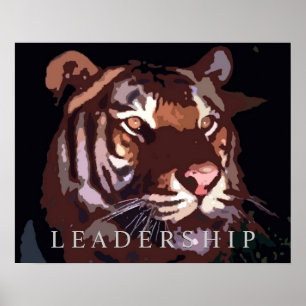 Motivatie leiderschap Tiger Eyes Poster Print