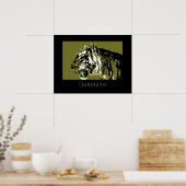 Motivatie leiderschap Tijger gezicht Poster Print (Keuken)
