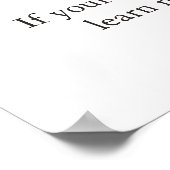 Motivatie leiderschap Wolf Black & White Poster (Hoek)