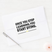 Motivatie lerarenquote vierkante sticker (Envelop)