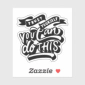 Motivatie Lettering Quote Sticker (Vel)