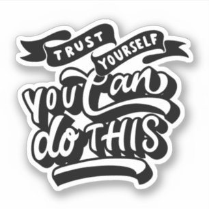 Motivatie Lettering Quote Sticker