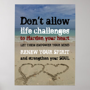 Motivatie leven en uitdagingen poster