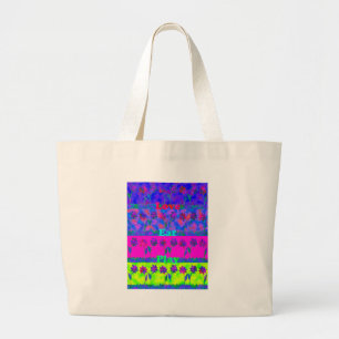 Motivatie levendige "Eet Liefde & Spelen" Art Prin Grote Tote Bag