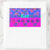 Motivatie levendige "Eet Liefde & Spelen" Art Prin Rechthoekige Sticker (Tas)