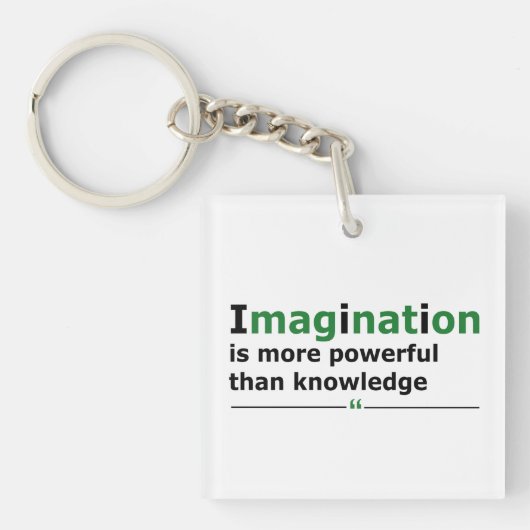 Motivatie levensquote sleutelhanger (voorkant)