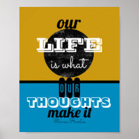 Motivatie literair citaat over de Life Word Art