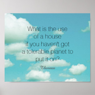 motivatie literair citaat Thoreau over natuur Poster