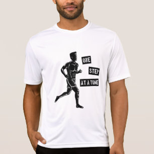 Motivatie lopend Man Citaat Zwart T-shirt
