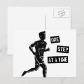 Motivatie lopende prijsopgave zwart briefkaart (Voorkant / Achterkant)