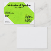 Motivatie luidspreker visitekaartje (Voorkant / Achterkant)
