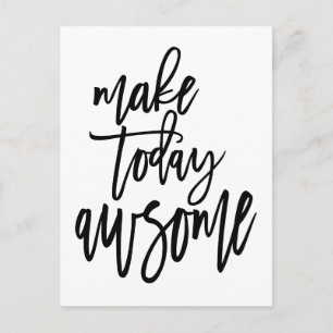 Motivatie Maak Vandaag Geweldige Script Wit Briefkaart