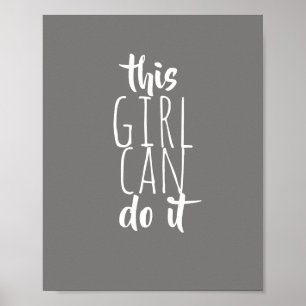 motivatie meisje citeert poster moderne typografie