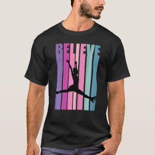 Motivatie meisjes schaatsen schaatsen figuur dans t-shirt