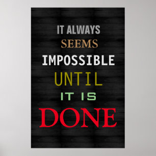 Motivatie mogelijkheden Citaat grijs hout Poster
