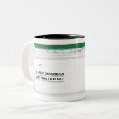Motivatie Mok voor Excel-werk (Voorkant links)