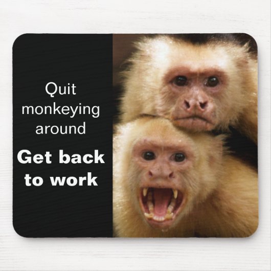 Motivatie Monkey Mousepad Muismat (Voorkant)